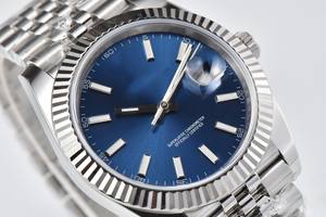 럭셔리 기계식 시계 플루트 베젤과 스테인레스 스틸 밴드 최상층 크로노미터가있는 유명 브랜드 스타일 시계 - Product Image 3