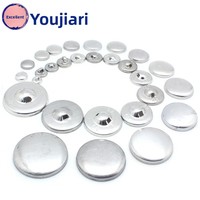 [Stock Directo de Fábrica] Botones con Cubierta de Aluminio, Botones para Manualidades, Botones con Base de Aluminio en Bolsa de Tela, Botones en Blanco con Base de Aluminio