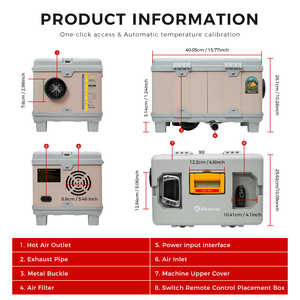 Radiateur de chauffage au diesel rose XMZ 5KW pour caravane, camion, bus - 110-240V, interrupteur LCD, garantie 1 an, neuf - Product Image 4