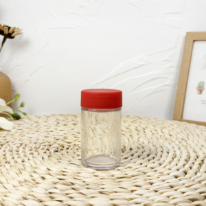 Voyage petit blanc clair noir extrait d'huile pot en verre avec couvercle CR - Product Image 2