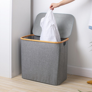 Collapsible Laundry <b>Basket</b> Oxford Fabric Foldable Rectangle Standing Type Clothing Organizer <b>Large</b> Capacity Storage Bucket - Product Image 3