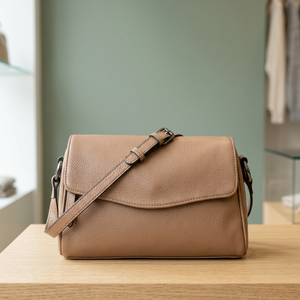 กระเป๋าหนังแท้ ZOLO LEATHER รุ่นคลาสสิค ป้องกันการโจรกรรม พร้อมซิป สายสะพายปรับได้ สีแทน ใช้งานได้หลากหลาย ผลิตที่อุตรอาร์ - Product Image 2