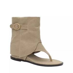 Sandales plates à talon invisible pour femme, nouvelle collection été 2026, style tongs, sensation internet, pour pantalon et cheville - Product Image 4