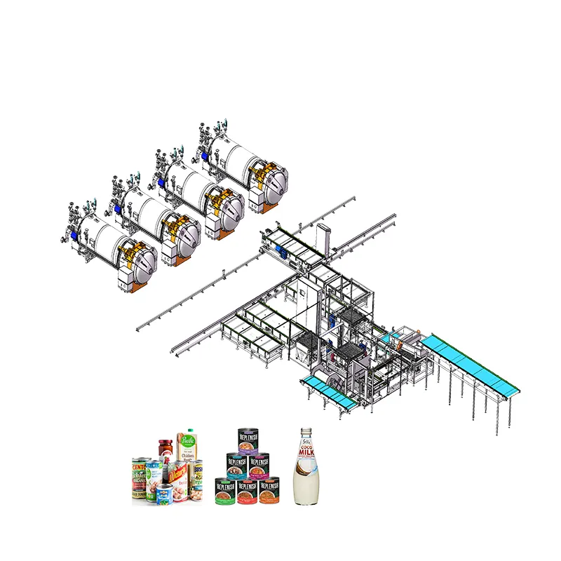 पूर्ण स्वचालित खाद्य सब्जी कैनिंग मशीनरी कैनिंग पलटवार