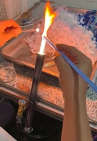 Différents styles de baguettes à mélanger en verre borosilicate écologique avec accessoires de bar