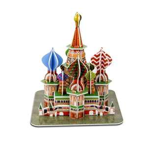 3D St. Puzzle en papier Cathédrale de Saint-Basile, kit de modélisme architectural russe pour adultes et enfants, pour <span class=keywords><strong>jeu</strong></span>, cadeau d'anniversaire, Théâtre de la Concorde - Product Image 1