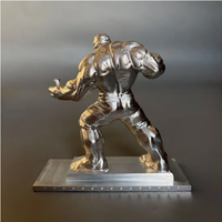 Statue en alliage d'aluminium Hulk usinée CNC / Service de prototypes d'impression 3D personnalisés avec production et expédition rapides dans le monde entier