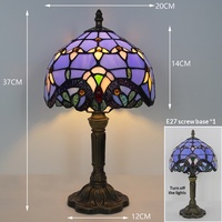 Lampe de table LED moderne de luxe en verre teinté avec lumière blanc chaud pour la décoration intérieure de chambre à coucher
