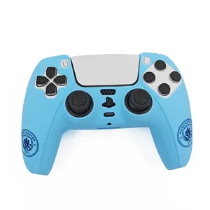 Funda protectora de piel de silicona con estampado de seda de diseño personalizado para PlayStation 5 PS5 controlador DualShock accesorios de juego