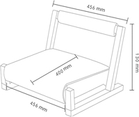Vente en gros de chaise de thé de plancher en bois de tatami japonais avec l'appui arrière chaise de plancher en bois solide