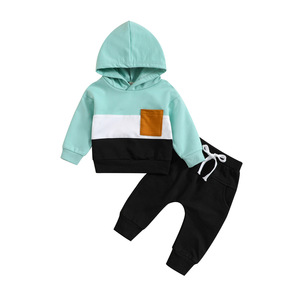 Maglioncino Casual autunno inverno per uomo donna donna pantaloni a manica lunga con cappuccio-Cross-Border nuovi abiti in tinta per neonati - Product Image 1