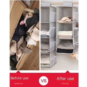 Organisateur de placard pliable à 3/4/5 couches en tissu Oxford non tissé pour sous-vêtements, vêtements, soutiens-gorge et articles divers - Product Image 4