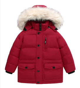 Veste rembourrée pour garçons, style hiver, nouveau modèle, grande taille, <span class=keywords><strong>capuche</strong></span> amovible, col en <span class=keywords><strong>fourrure</strong></span> - Product Image 1
