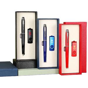 <span class=keywords><strong>2</strong></span> в 1 USB флэш-накопитель набор ручек с индивидуальным логотипом промо Бизнес Подарочные наборы для продвижения корпоративных товаров - Product Image 1