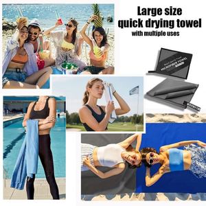 Sac de transport portable et personnalisable pour serviette de sport – Séchage rapide, doux, compact, en microfibre, couleur unie, pliable, taille téléphone, pour voyage, fitness, golf - Product Image 3