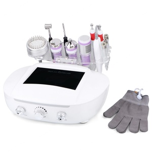 12 in 1 Multifunctional 3Mhz Ultrasonic Scrubber Dermabrasion Peeling Positive Negative Ion Micro Current Magic Gloves <b>Machine</b> - Product Image 6