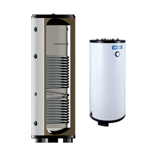 Réservoir tampon d'eau avec chauffage <span class=keywords><strong>à</strong></span> spirales pour chauffage au sol <span class=keywords><strong>par</strong></span> <span class=keywords><strong>pompe</strong></span> <span class=keywords><strong>à</strong></span> <span class=keywords><strong>chaleur</strong></span> ou <span class=keywords><strong>chaudière</strong></span> <span class=keywords><strong>à</strong></span> <span class=keywords><strong>gaz</strong></span> ou solaire 100L 150L 200L 300L 500L - Product Image 1