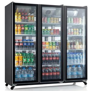 Frigorifero Verticale Commerciale a 3 Porte con Ventilazione Forzata e Illuminazione LED per Esposizione Bevande in Negozi di Alimentari - Product Image 1