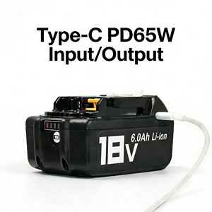 Batería de Repuesto de Iones de Litio para Herramientas Eléctricas <span class=keywords><strong>Makita</strong></span> de 18V, con Entrada/Salida Tipo-C, Compatible con LXT BL1850 BL1840 - Product Image 4