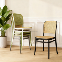 Chaise de jardin empilable en PP, siège en plastique moderne, mobilier minimaliste pour la maison, cuisine, café, restaurant