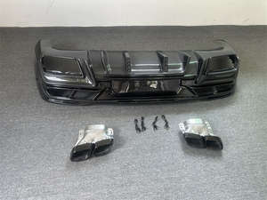 LD Style Nouveau Diffuseur de pare-chocs arrière en fibre de carbone avec embouts d'échappement Pièces détachées de voiture pour GLE Coupé - Product Image 2