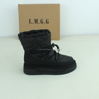 Bottes de neige chaudes en cuir véritable imperméable de haute qualité L.M.G.G H13 avec semelle extérieure respirante en TPR et doublure en fourrure marron