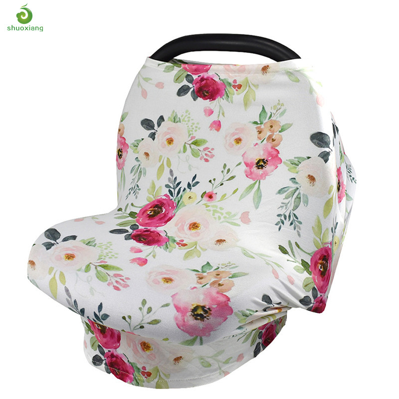 Soft Breathable Stroller Blanket Multiple-Use Baby Car Canopy China Yiwu Factory Nursing Cover For Breast Feeding