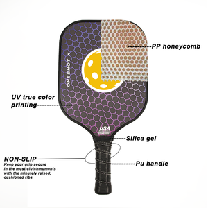 Pagaie de Pickleball personnalisée en fibre de carbone à surface rugueuse avec beaucoup de contrôle de rotation et de puissance 40x20cm - Product Image 4