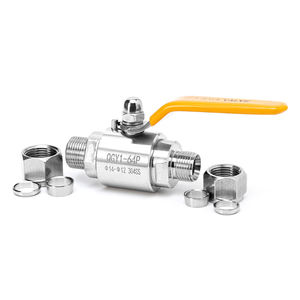 Шаровой кран TENGFENG из нержавеющей стали 304 с двойной гайкой, ручной, для газа, QGY1-64P, высокого давления, с феррульным соединением, для приборов - Product Image 4