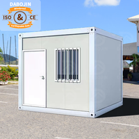 20FT durable préfabriqué conteneur d'expédition Kiosque détachable en bois et en acier salle de garde pour une utilisation en extérieur 10FT