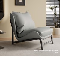 Canapé-lit en cuir moderne de luxe, cadre en métal, chaise longue durable pour le salon, meubles de maison