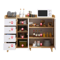 Organisateur de buffet en bois multifonctionnel moderne personnalisé pour rangement de meubles de maison cuisine pour aliments légumes