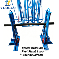 Support de déroulage de câble hydraulique industriel YILI, capacité de charge de 5 tonnes, mobile, avec roues robustes, pour les entrepreneurs en électricité