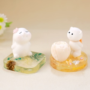 1pc Love Rabbit 3D Candle <b>Silicone</b> Mold, Easter Animal Statue, Cute Plaster and Resin Casting, Home Decoration Craft <b>Tool</b> - Product Image 4