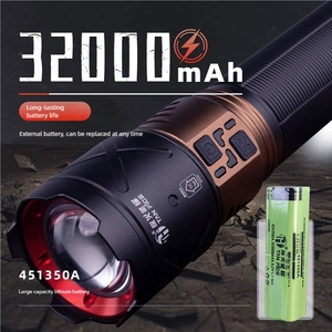 Không thấm nước IP65 An ninh ánh sáng chiến thuật đèn pin với đốt con trỏ <span class=keywords><strong>Laser</strong></span> LED Bóng đèn nhôm cơ thể USB sạc cho cắm trại - Product Image 5