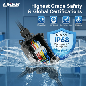 <span class=keywords><strong>Caja</strong></span> de Conexiones LMEB de 2 Vías, Impermeable IP68, PA66, para Exteriores, Subterránea, para Cables Eléctricos y Electrónicos - Product Image 5