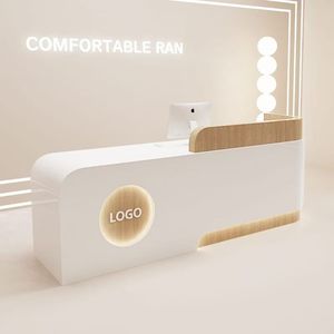 Mostrador de Recepción Moderno y Sencillo Personalizado 2025 para Pequeños Negocios, Tiendas, Caja Registradora, Pintura de Alta Calidad, Salón de Belleza, Consultorio - Product Image 6