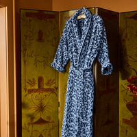 Peignoir léopard personnalisable en coton doux pour femme, longue robe de chambre pour l'automne