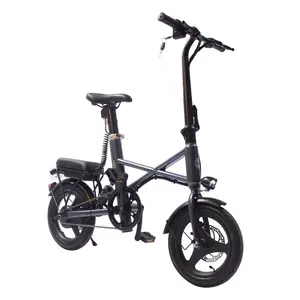 新更便宜的14英寸折叠可折叠电动自行车36V/7.5Ah两座e自行车350W大功率电动城市自行车