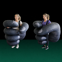 Main géante gonflable publicitaire personnalisée en forme de cœur pour événements, grand modèle publicitaire avec souffleur pour festival de musique