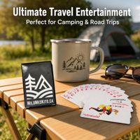Cartes de poker miniatures portables pour les voyages, format de poche compact, cartes à jouer pour le camping, les jeux en plein air, petit jeu avec étui en plastique