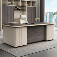 Escritorio DE OFICINA DE MADERA convertible de lujo moderno 2024 personalizado, mesa de CEO ejecutivo para estación de trabajo ejecutiva de lujo Boss