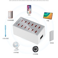 Station de charge USB 12 ports pour plusieurs appareils, charge rapide 60W 3.0, bloc d'alimentation multiprises pour iPhone iPad