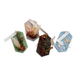 Z &amp; M casa decoración 100% <span class=keywords><strong>de</strong></span> cera <span class=keywords><strong>de</strong></span> <span class=keywords><strong>la</strong></span> soja Natural con flores secas aromaterapia cera <span class=keywords><strong>de</strong></span> coche colgando - Product Image 1