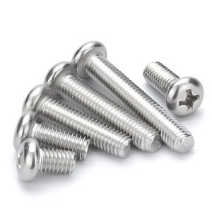 Precio de Fábrica, Tornillos de Cabeza Redonda Métricos de Acero Inoxidable 316 de Alta Calidad, M2 M3 M4 M5 M6, con Ranura Cruzada, Grado A4-70 - Product Image 4