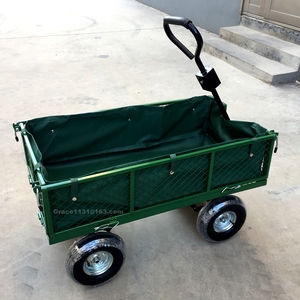 Carro de jardín de acero 2 en 1 de alta resistencia, vagón utilitario de capacidad de 500 LBS, neumáticos de 10 \ ", plataforma de malla extraíble con giro en U de 240 ° - Product Image 6