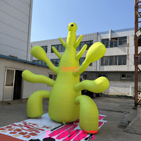 Monstre extraterrestre gonflable sur mesure pour toile de fond de scène de carnaval, personnage extraterrestre géant gonflable multi-tentacules sur pied