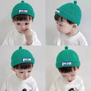 Sombreros de lana de punto grueso cálido para bebés de otoño e <span class=keywords><strong>invierno</strong></span>, sombreros de Jersey para niños y niñas - Product Image 2