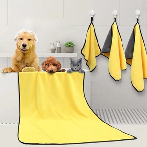 Toalla de baño absorbente para mascotas con logotipo personalizado de secado rápido de terciopelo coralino suave de alta calidad - Product Image 5