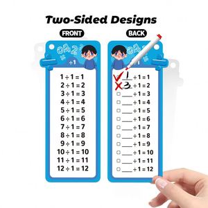 5 Tipos de Tarjetas de Memoria Flash de Matemáticas con Fracciones, Sumas, Restas, Multiplicaciones y Divisiones, con 2 Marcadores de Borrado en Seco - Product Image 4